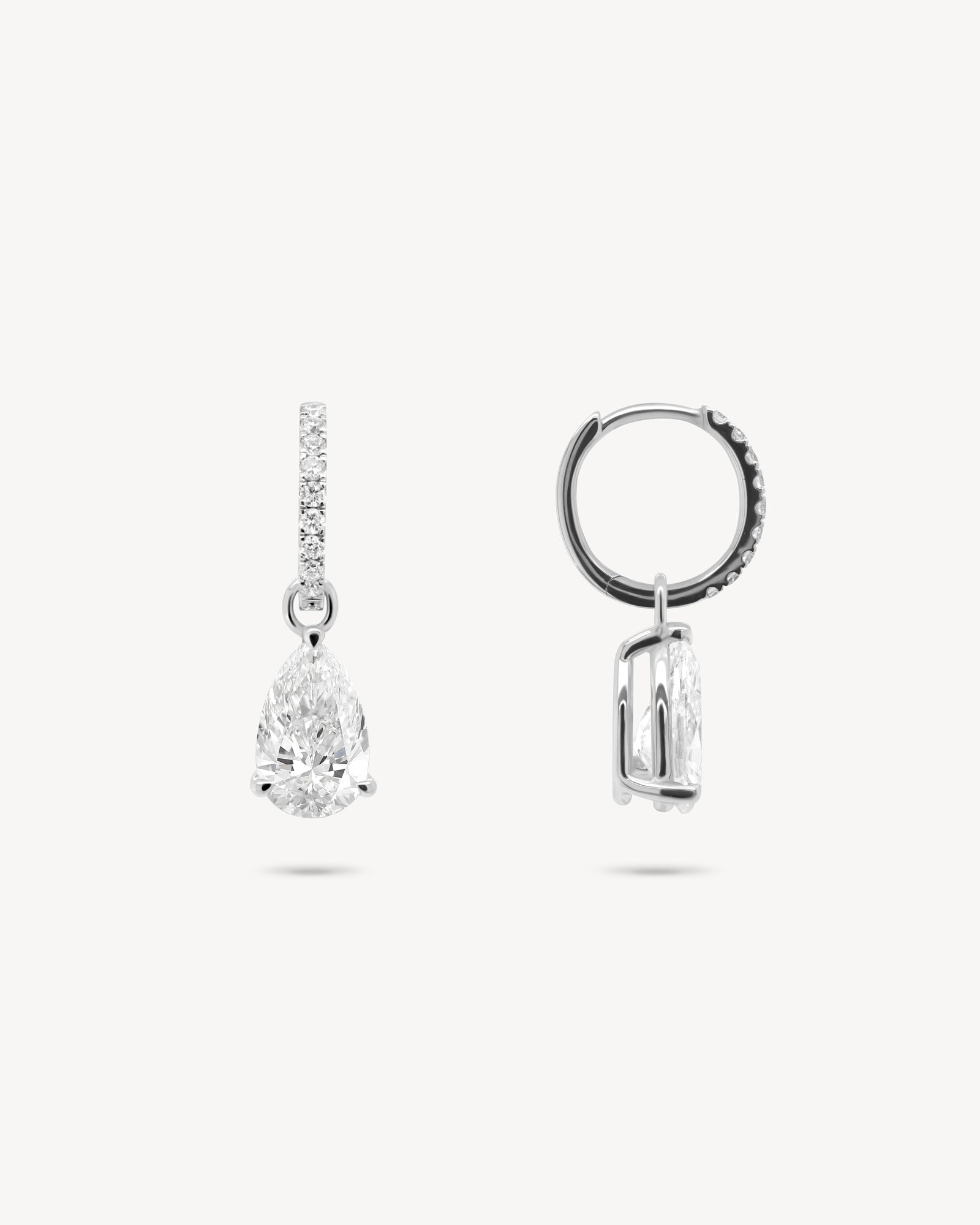 1.0 CT Round Bezel Solitaire Lab Grown Diamond Earrings