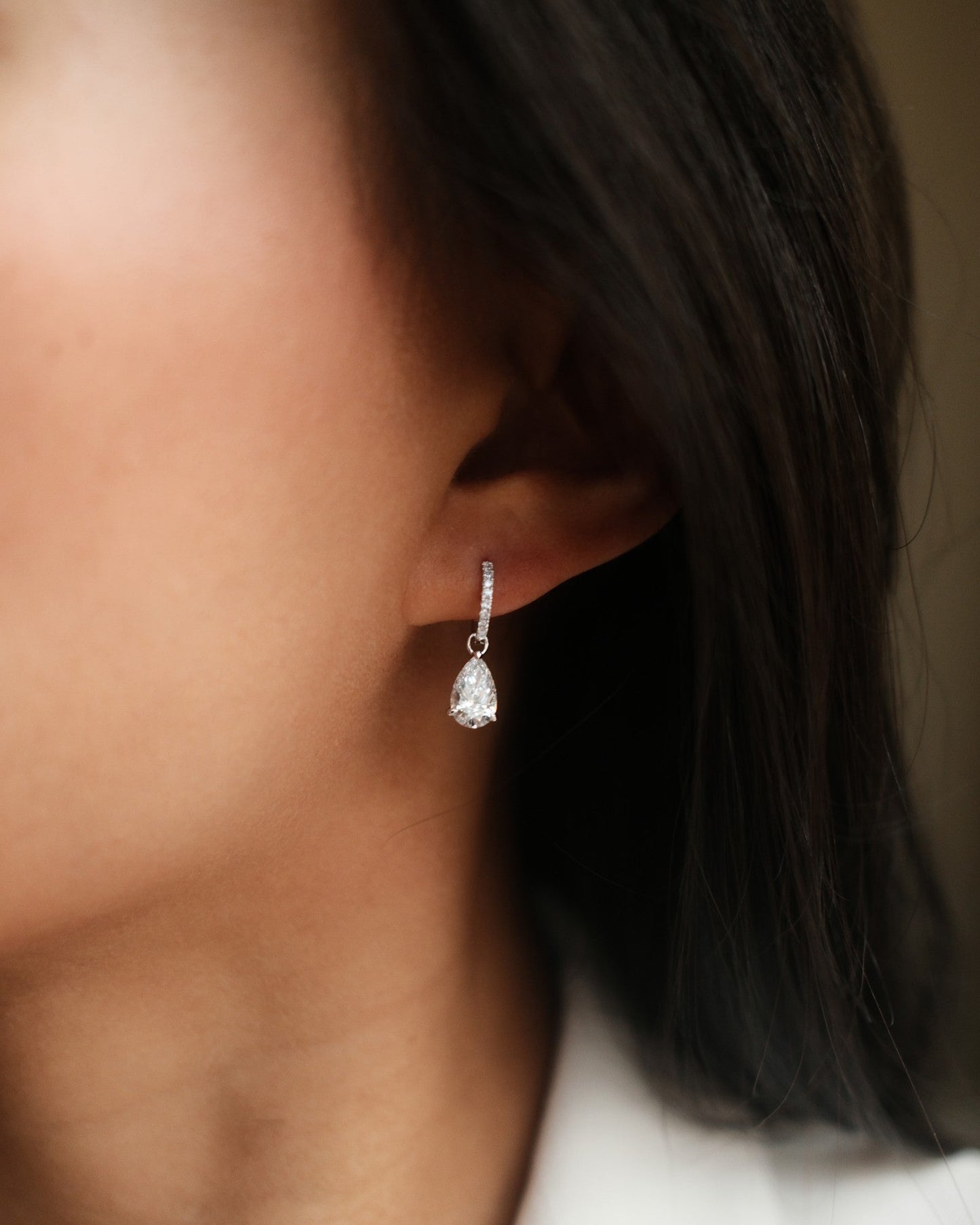 1.0 CT Round Bezel Solitaire Lab Grown Diamond Earrings