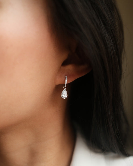 1.0 CT Round Bezel Solitaire Lab Grown Diamond Earrings