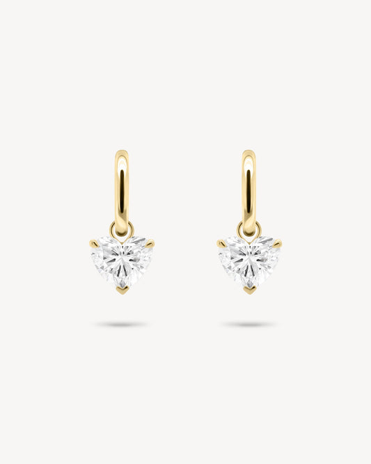 1.0 CT Round Bezel Solitaire Lab Grown Diamond Earrings