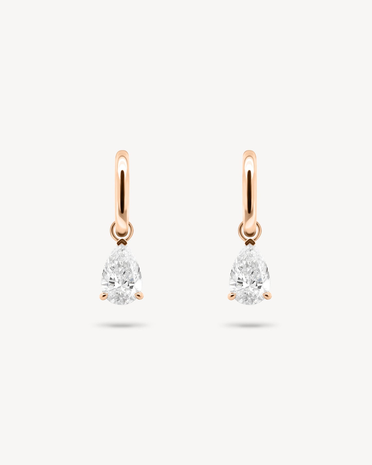 1.0 CT Round Bezel Solitaire Lab Grown Diamond Earrings