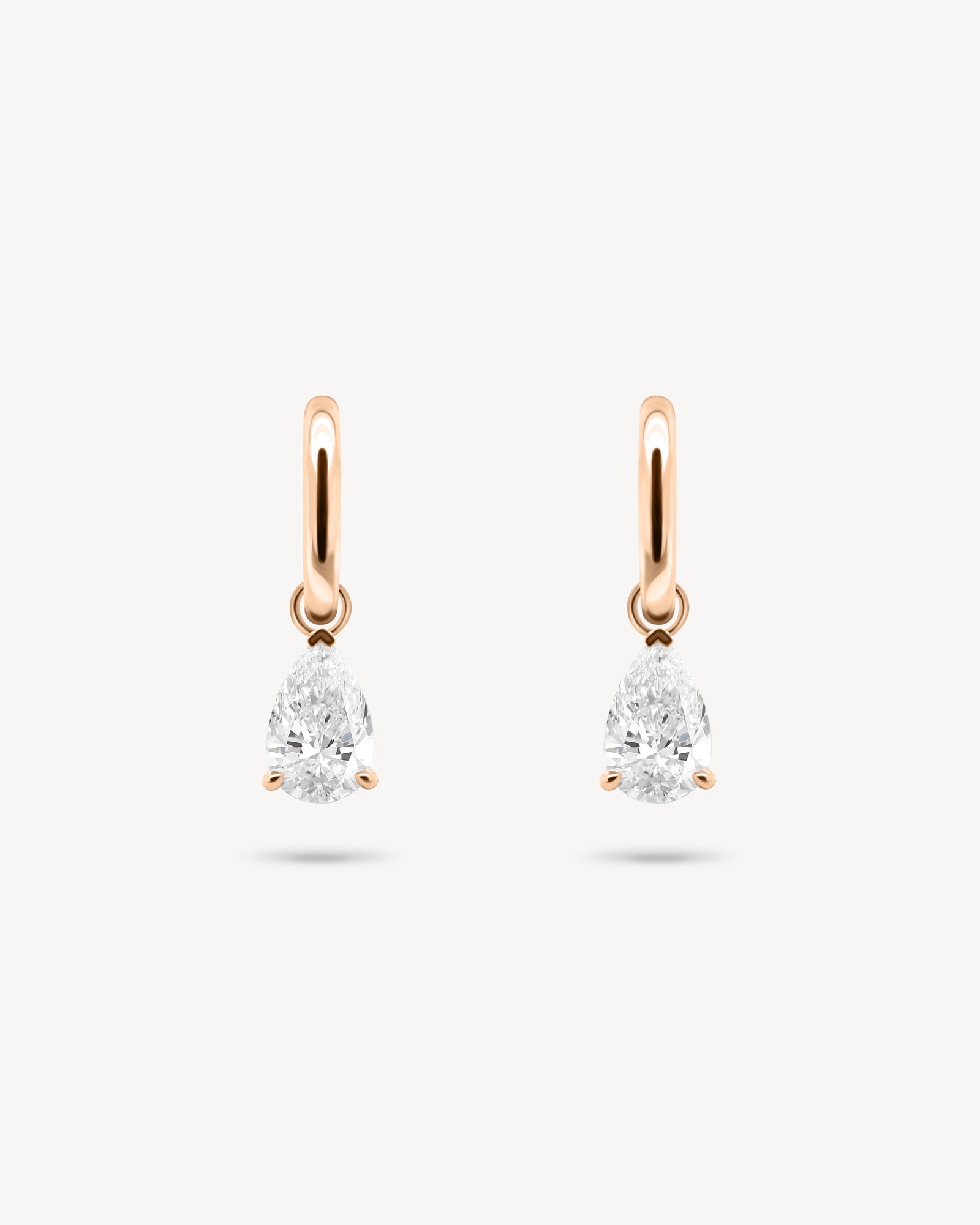 1.0 CT Round Bezel Solitaire Lab Grown Diamond Earrings