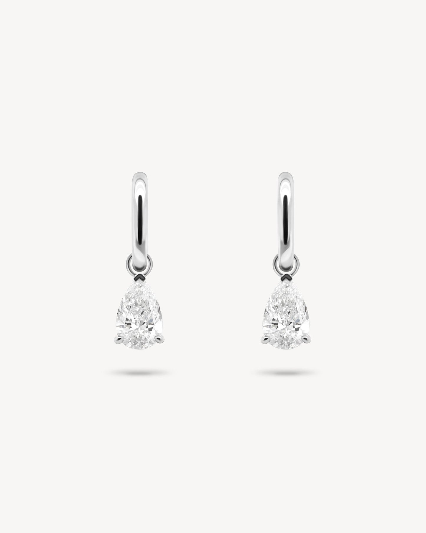 1.0 CT Round Bezel Solitaire Lab Grown Diamond Earrings