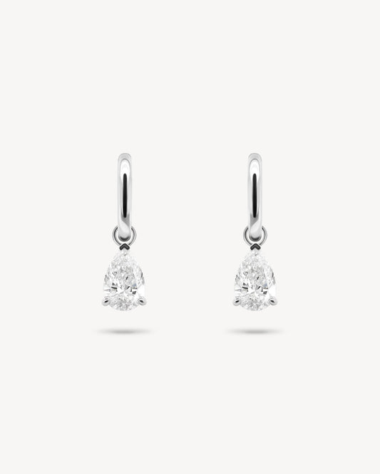 1.0 CT Round Bezel Solitaire Lab Grown Diamond Earrings