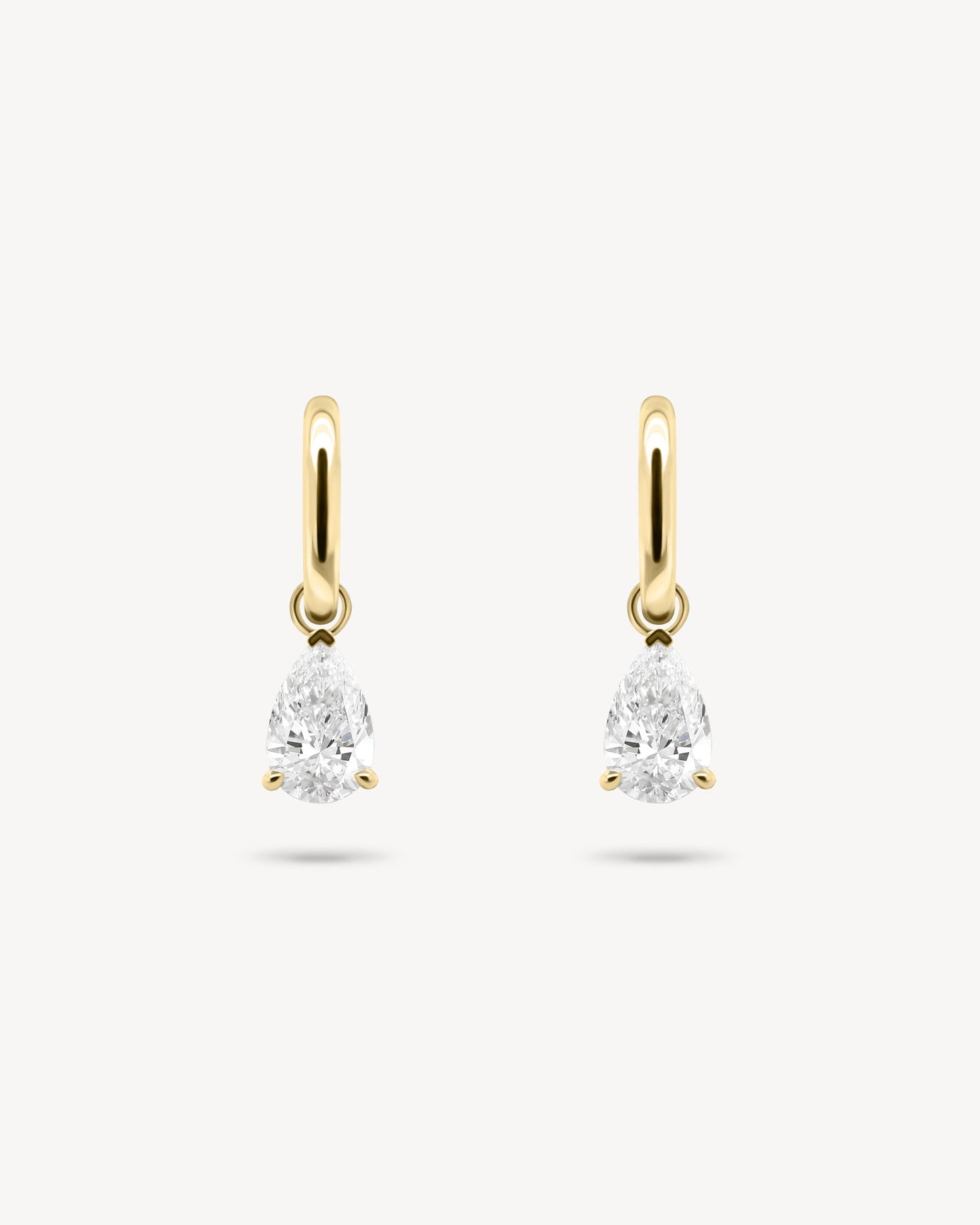 1.0 CT Round Bezel Solitaire Lab Grown Diamond Earrings