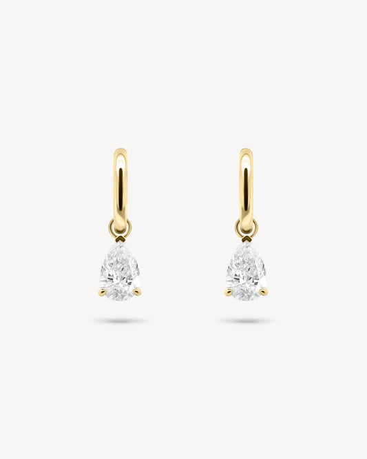 1.0 CT Round Bezel Solitaire Lab Grown Diamond Earrings