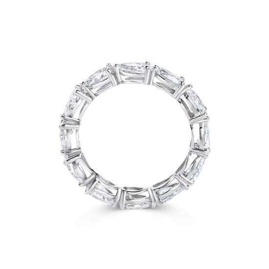 2 CT Pear Full Eternity CVD EF/VVS Diamond Wedding Band 5