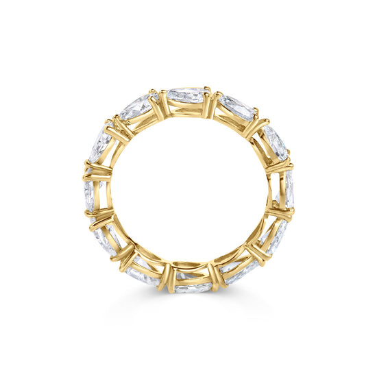 2 CT Pear Full Eternity CVD EF/VVS Diamond Wedding Band 9