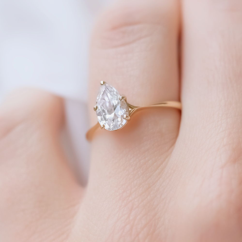 2 CT Round Three Stones Lab Grown Diamond Engagement Ring