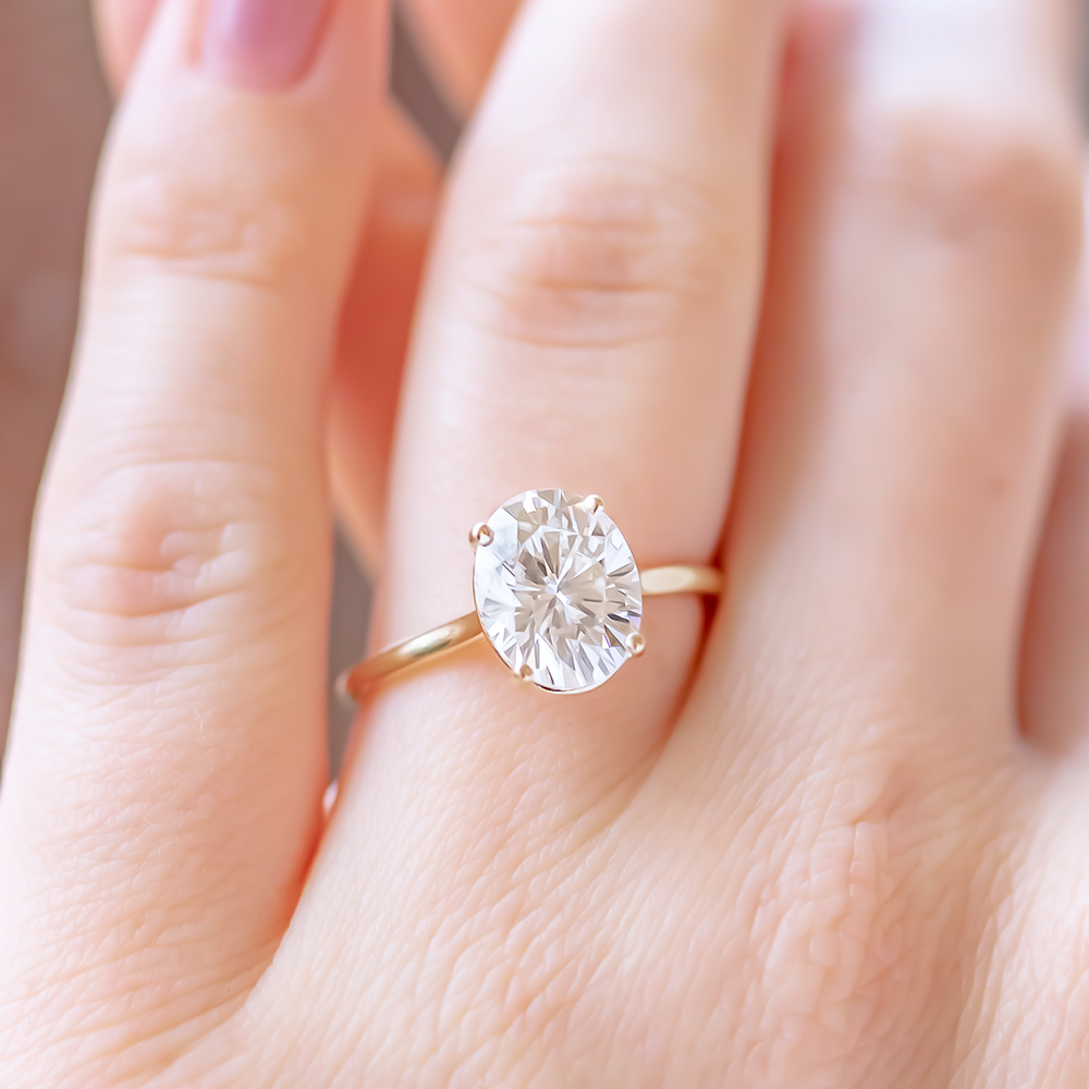 2 CT Round Three Stones Lab Grown Diamond Engagement Ring
