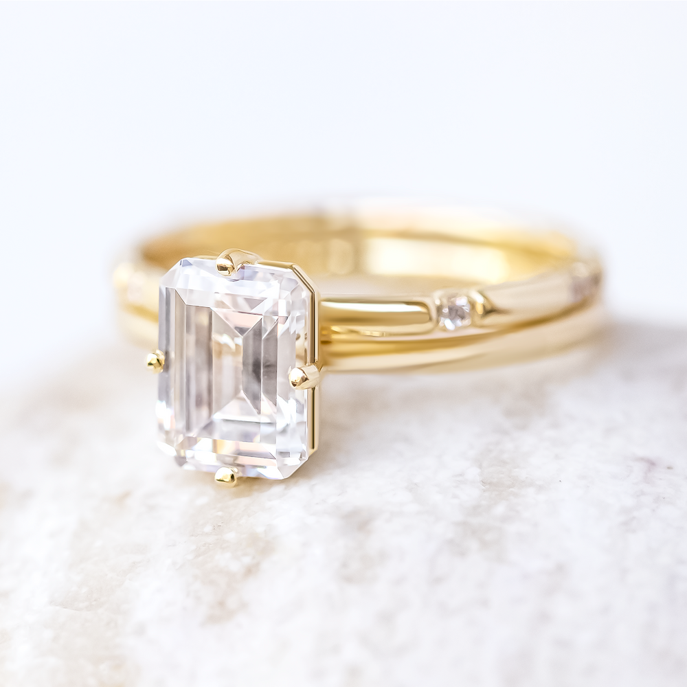 2 CT Round Three Stones Lab Grown Diamond Engagement Ring