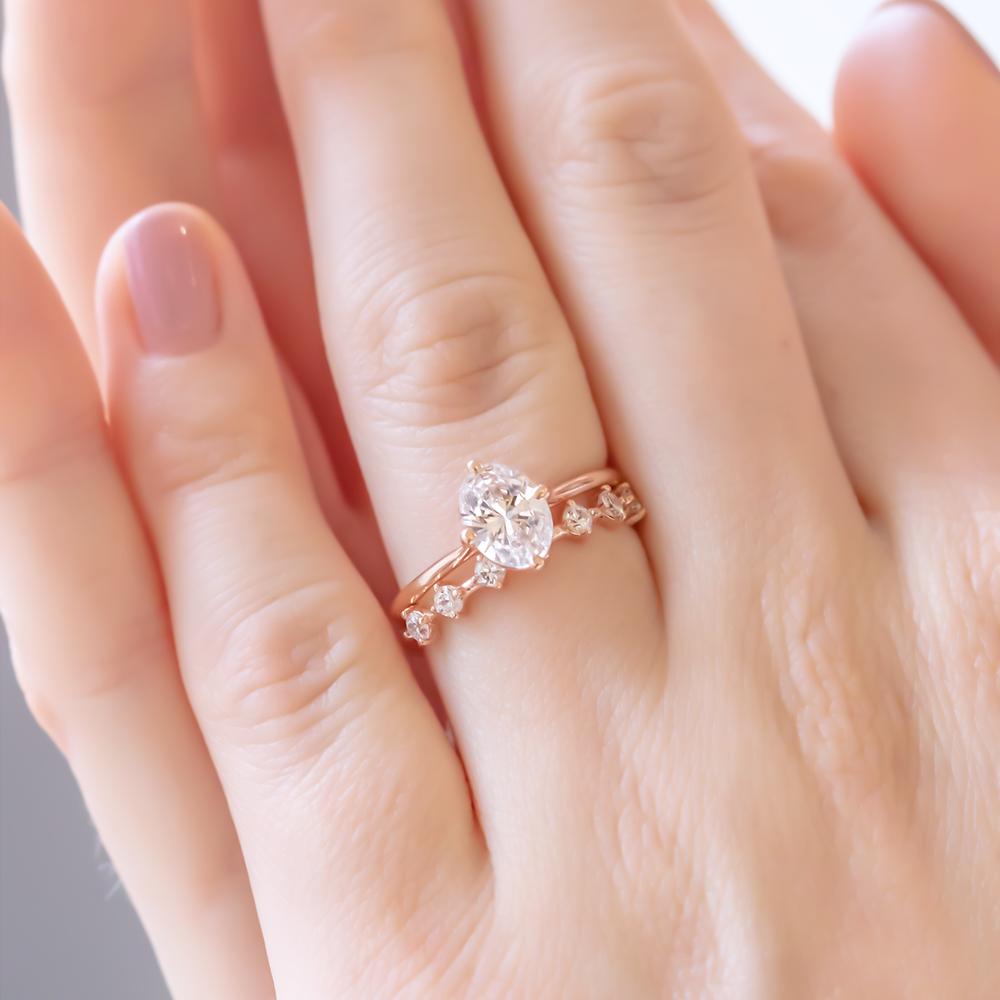 2 CT Round Three Stones Lab Grown Diamond Engagement Ring