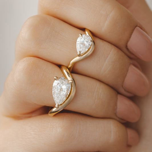2 CT Round Three Stones Lab Grown Diamond Engagement Ring