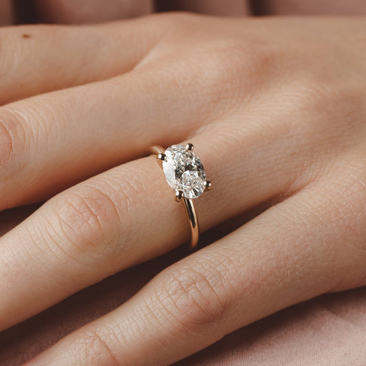 2 CT Round Three Stones Lab Grown Diamond Engagement Ring