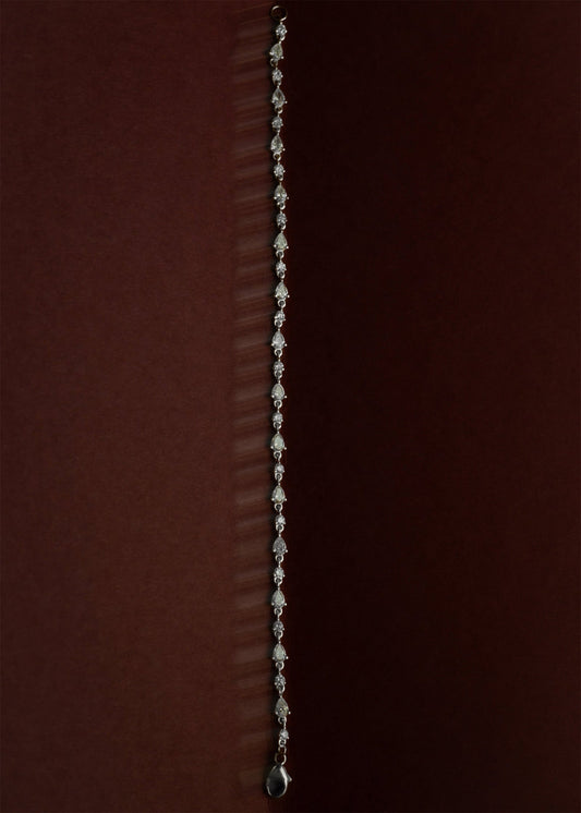 2.5 TCW Pear & Round Lab Grown Diamond Tennis Bracelet