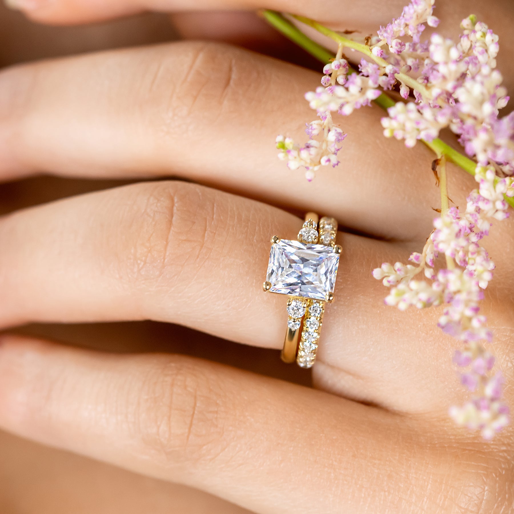 2 CT Round Three Stones Lab Grown Diamond Engagement Ring