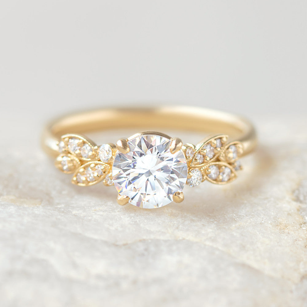 2 CT Round Three Stones Lab Grown Diamond Engagement Ring