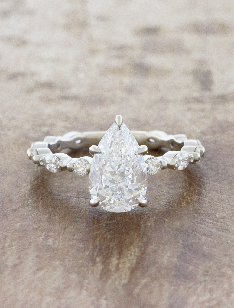 2 CT Round Three Stones Lab Grown Diamond Engagement Ring