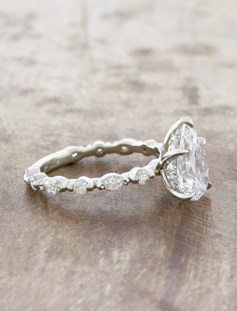 2 CT Round Three Stones Lab Grown Diamond Engagement Ring