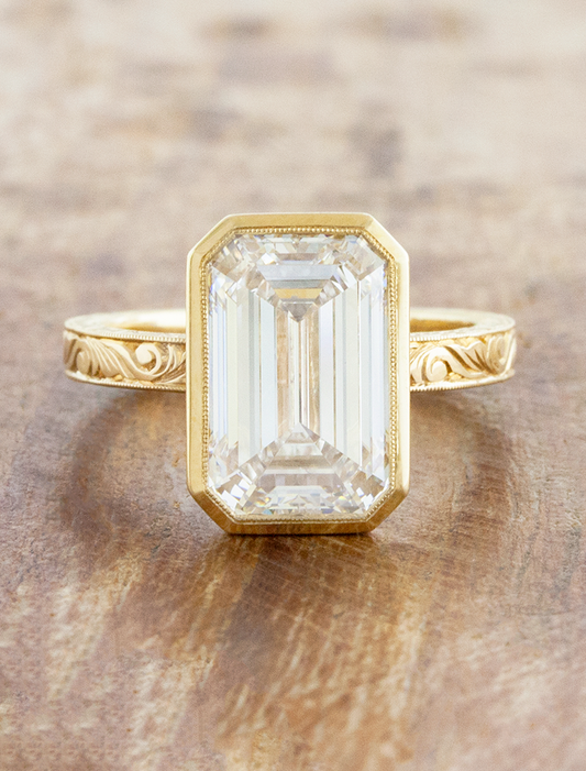 2 CT Round Three Stones Lab Grown Diamond Engagement Ring