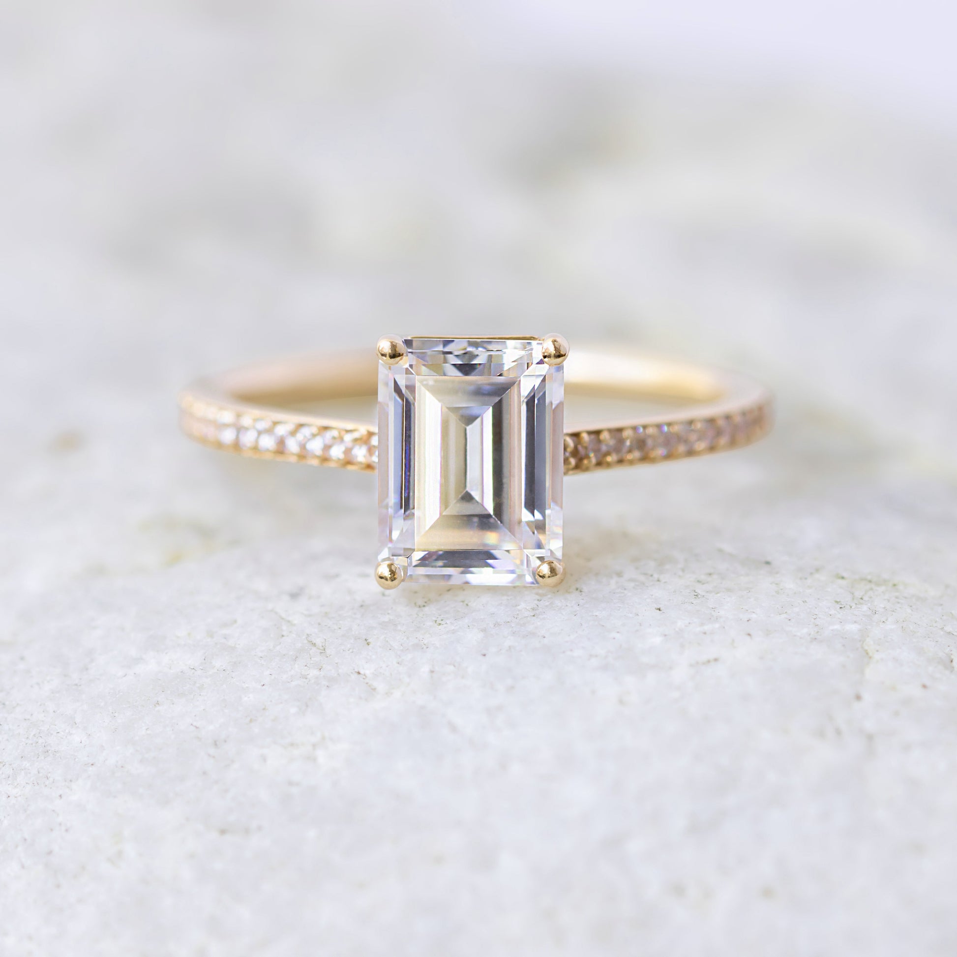 2 CT Round Three Stones Lab Grown Diamond Engagement Ring