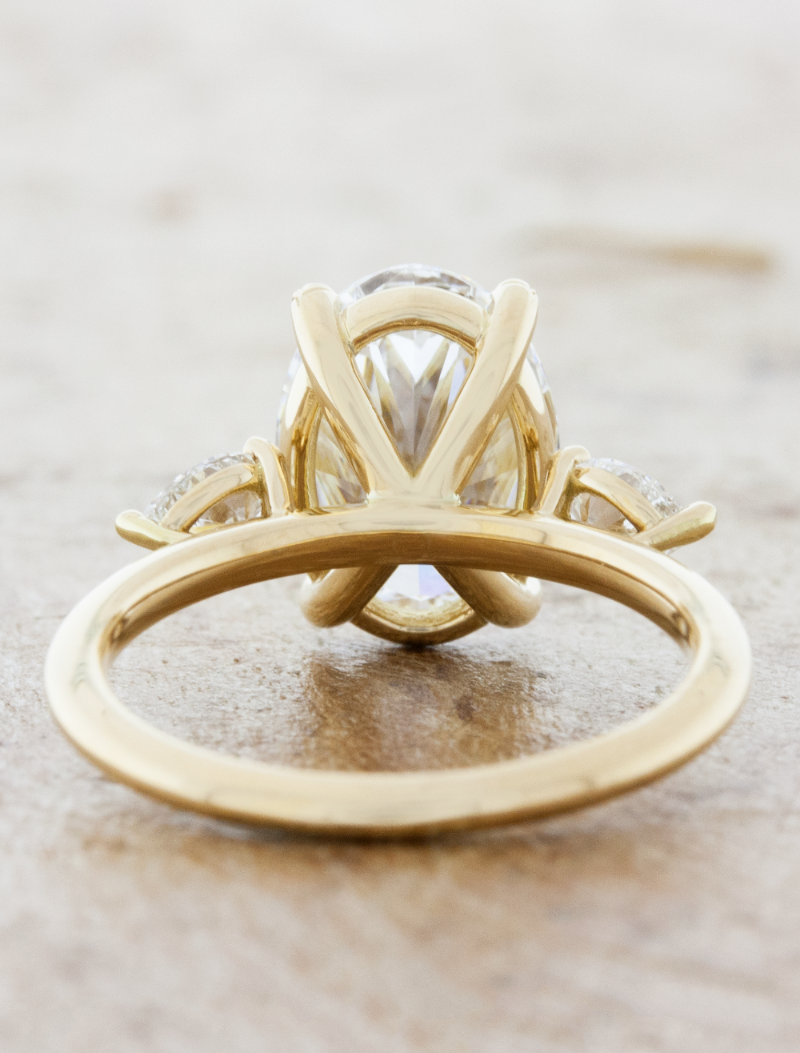 2 CT Round Three Stones Lab Grown Diamond Engagement Ring