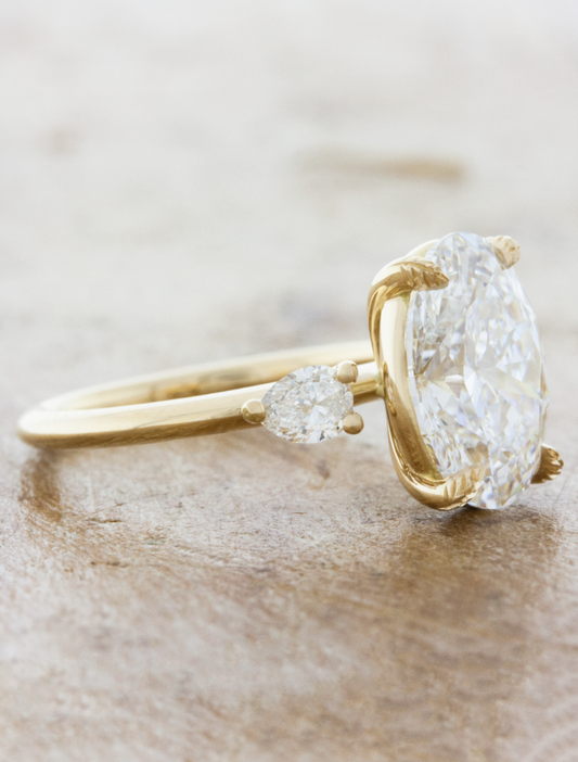 2 CT Round Three Stones Lab Grown Diamond Engagement Ring