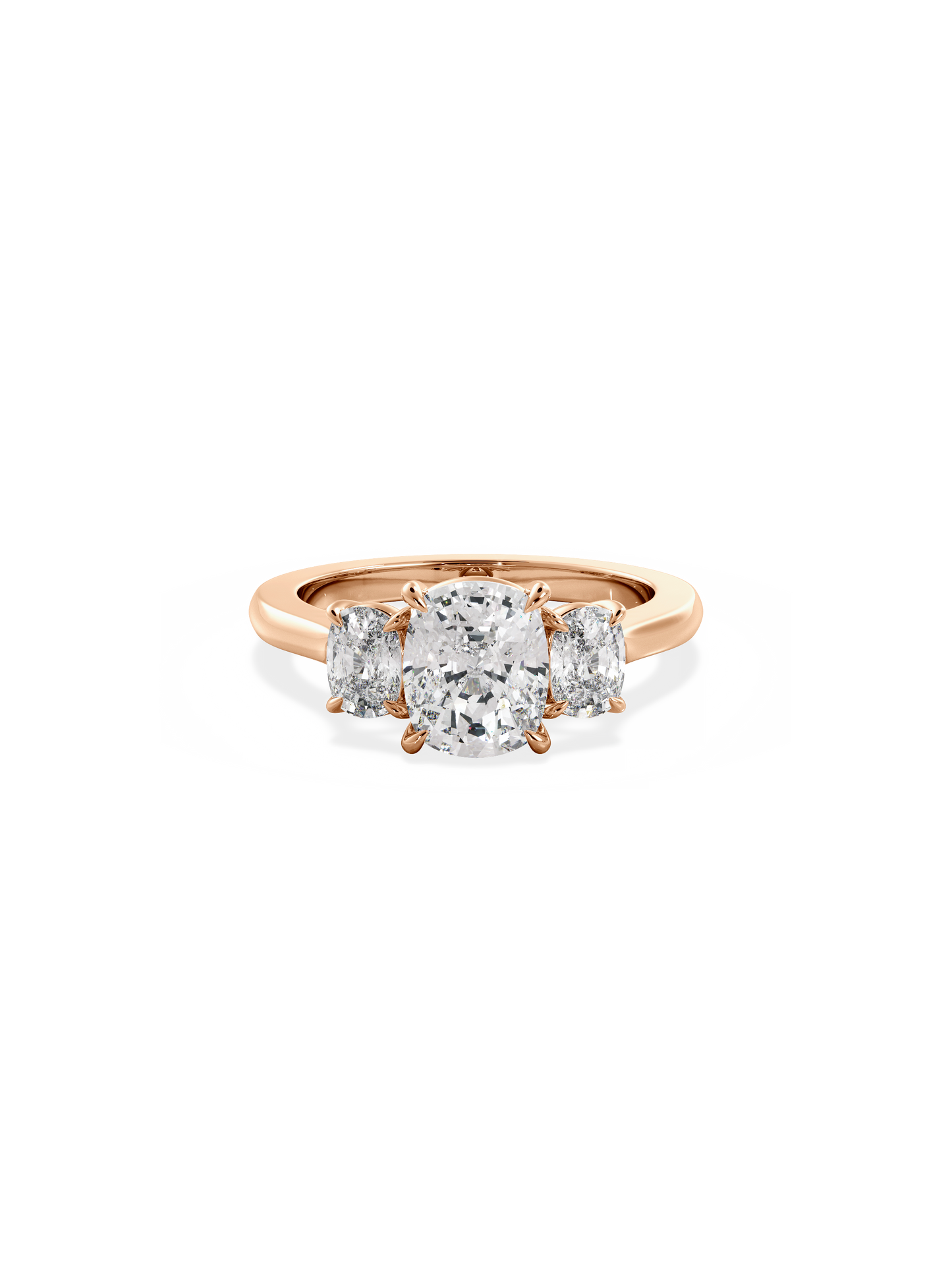 2 CT Round Three Stones Lab Grown Diamond Engagement Ring