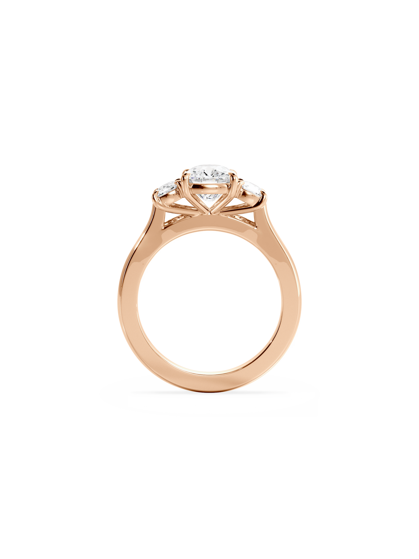 2 CT Round Three Stones Lab Grown Diamond Engagement Ring