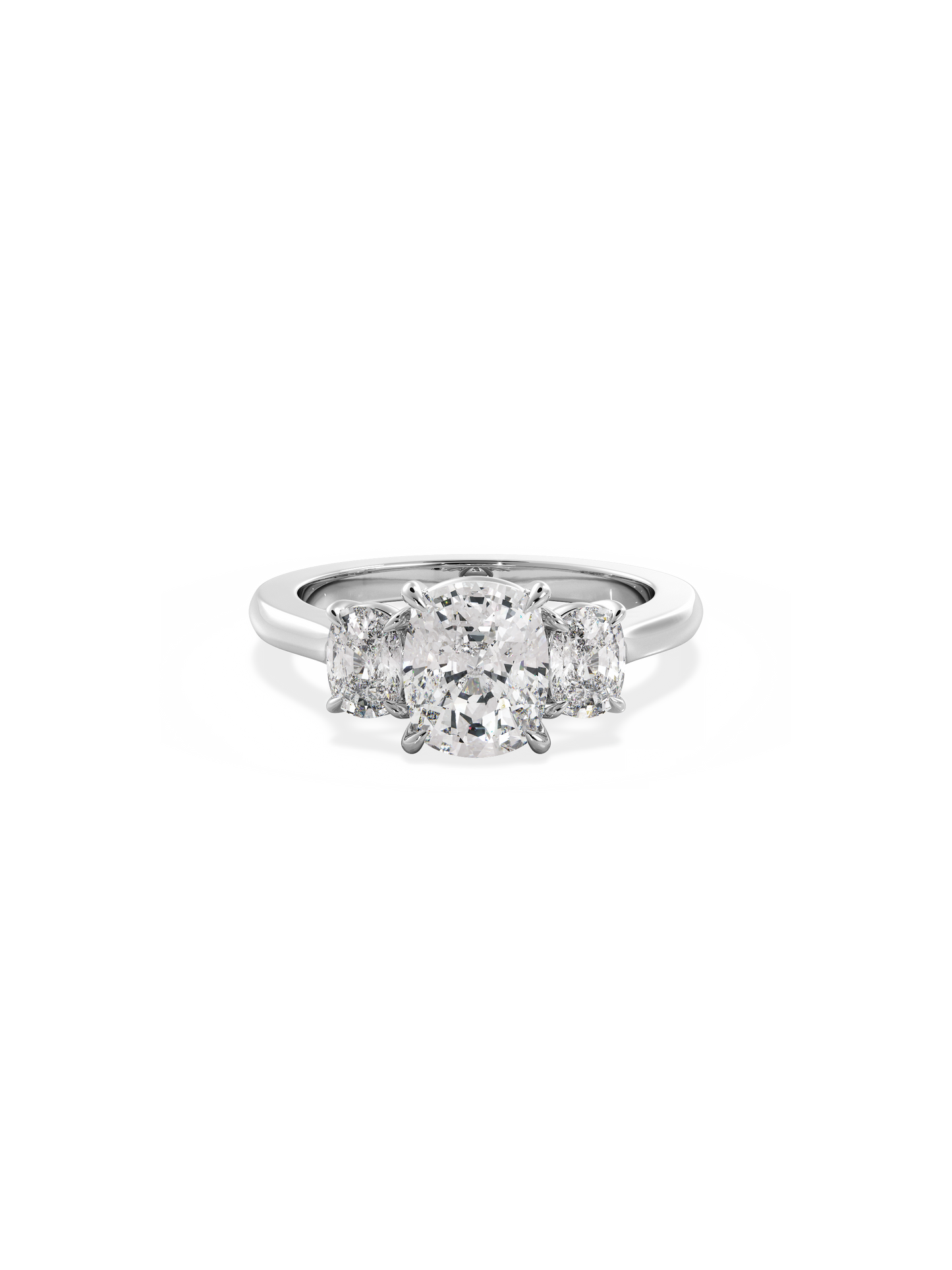 2 CT Round Three Stones Lab Grown Diamond Engagement Ring