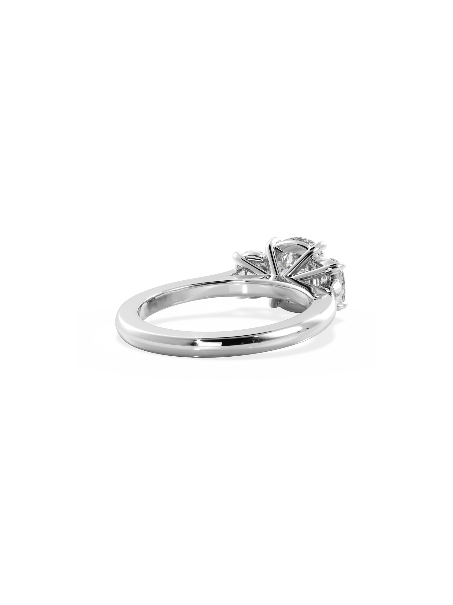 2 CT Round Three Stones Lab Grown Diamond Engagement Ring