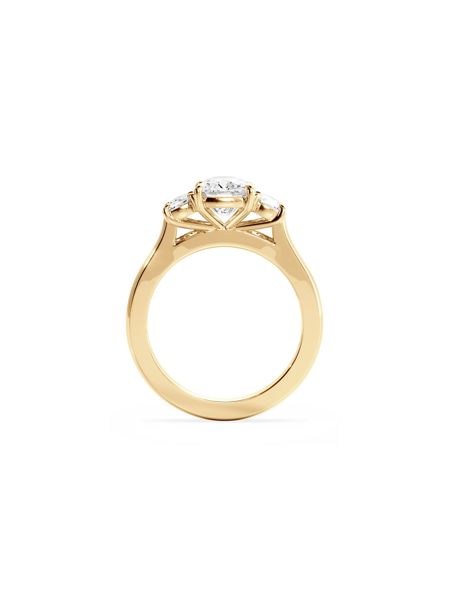 2 CT Round Three Stones Lab Grown Diamond Engagement Ring