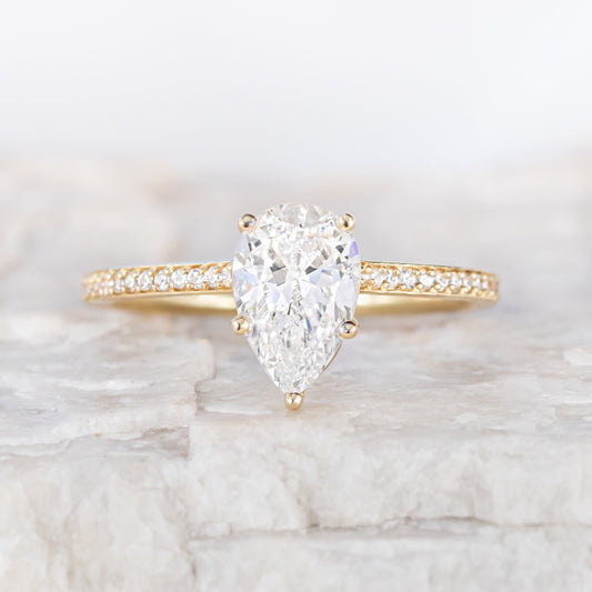 2 CT Round Three Stones Lab Grown Diamond Engagement Ring