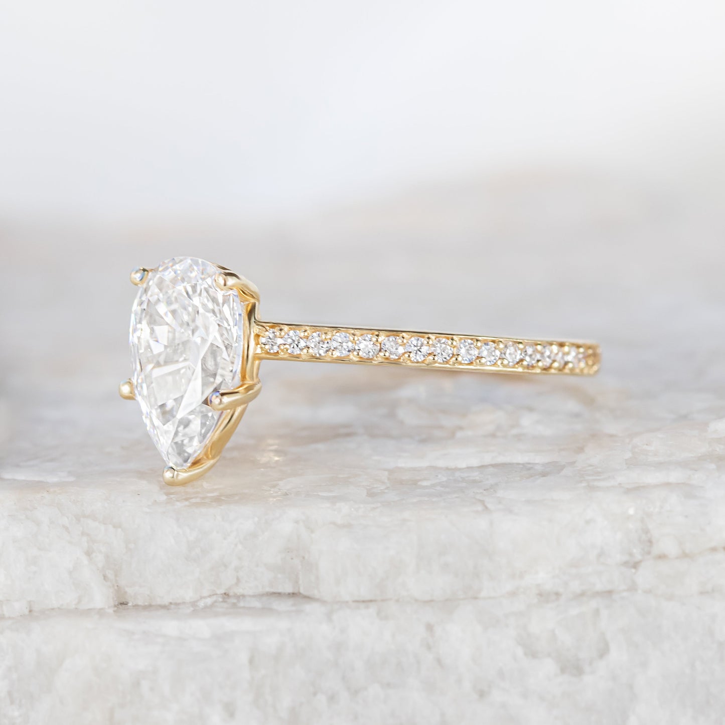 2 CT Round Three Stones Lab Grown Diamond Engagement Ring