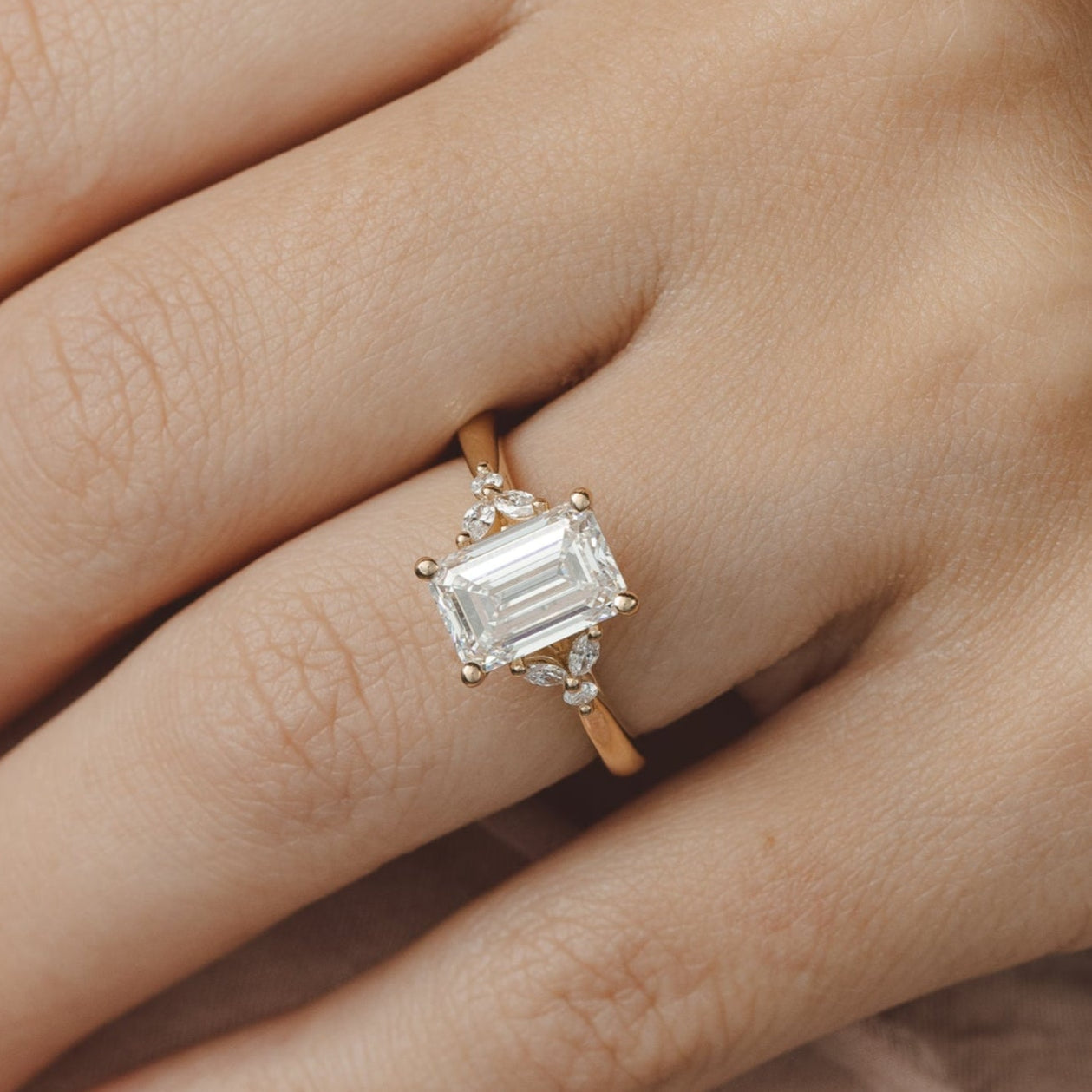 2 CT Round Three Stones Lab Grown Diamond Engagement Ring