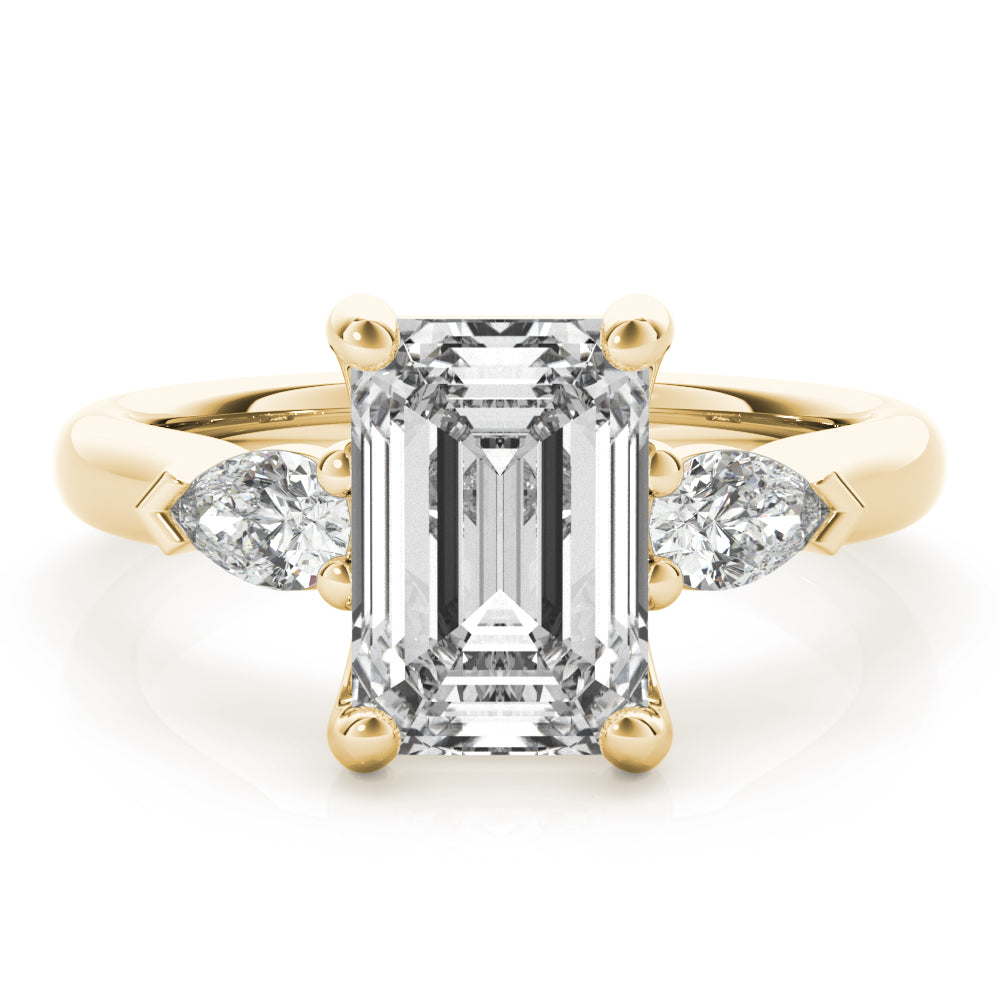 2 CT Round Three Stones Lab Grown Diamond Engagement Ring