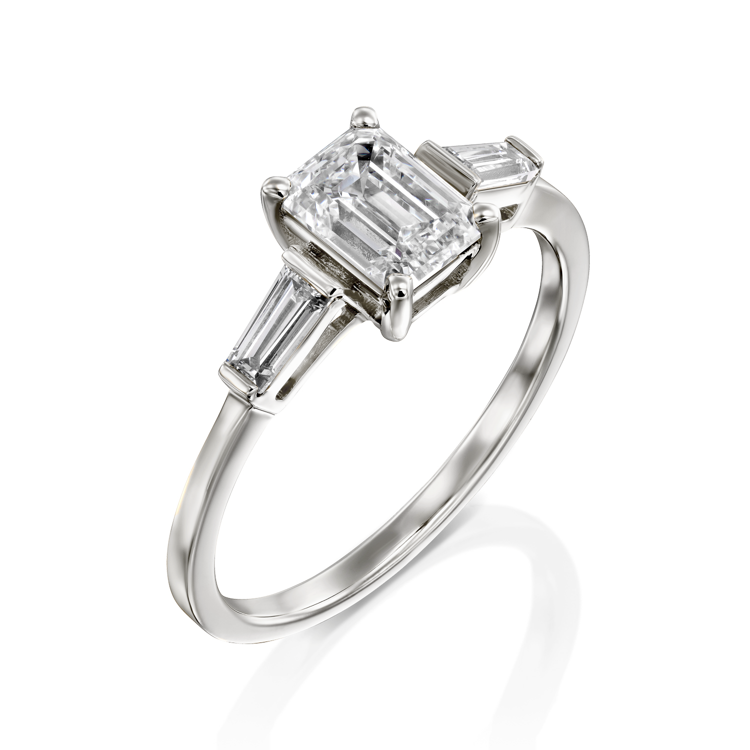 2 CT Round Three Stones Lab Grown Diamond Engagement Ring