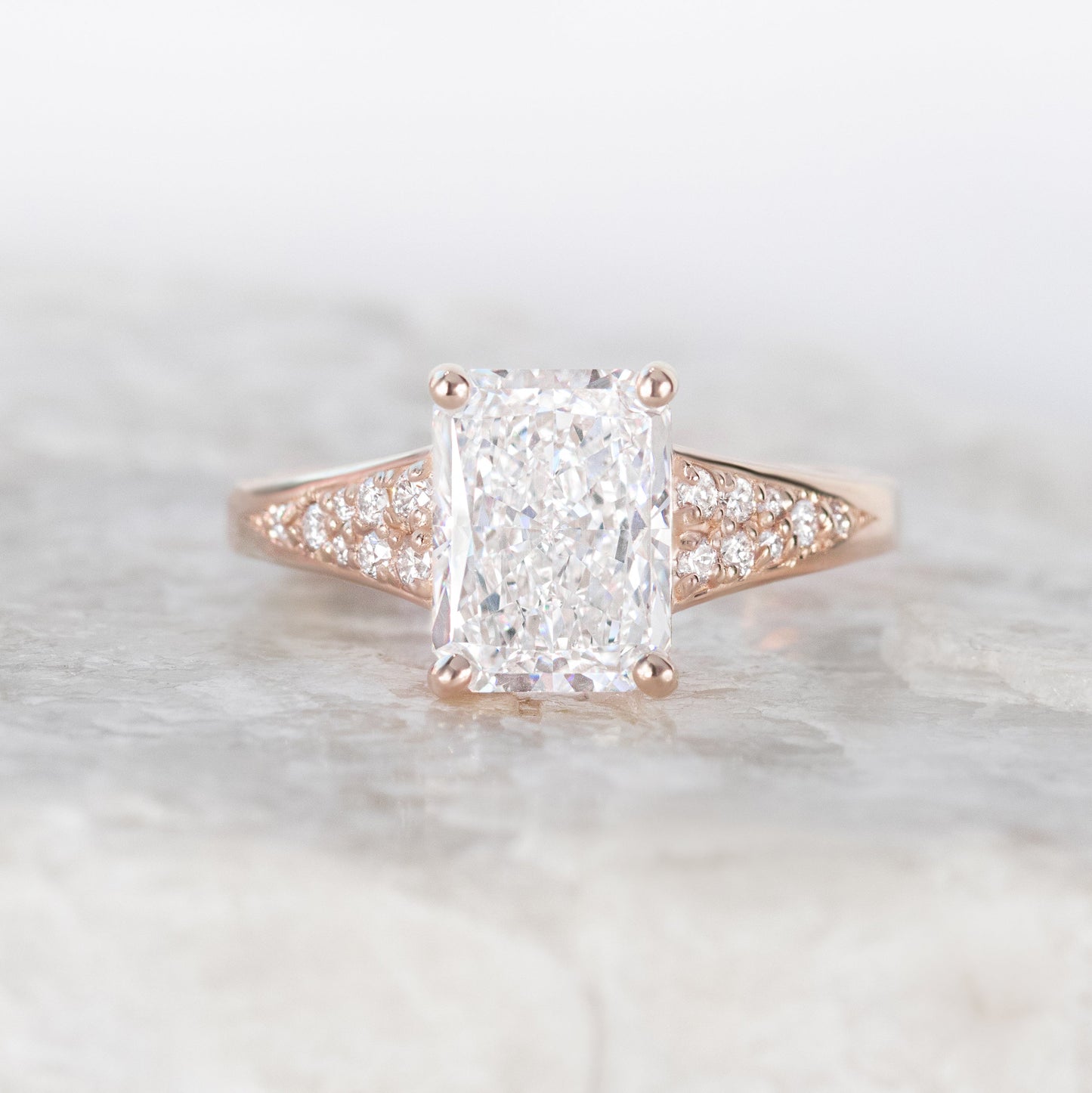 2 CT Round Three Stones Lab Grown Diamond Engagement Ring