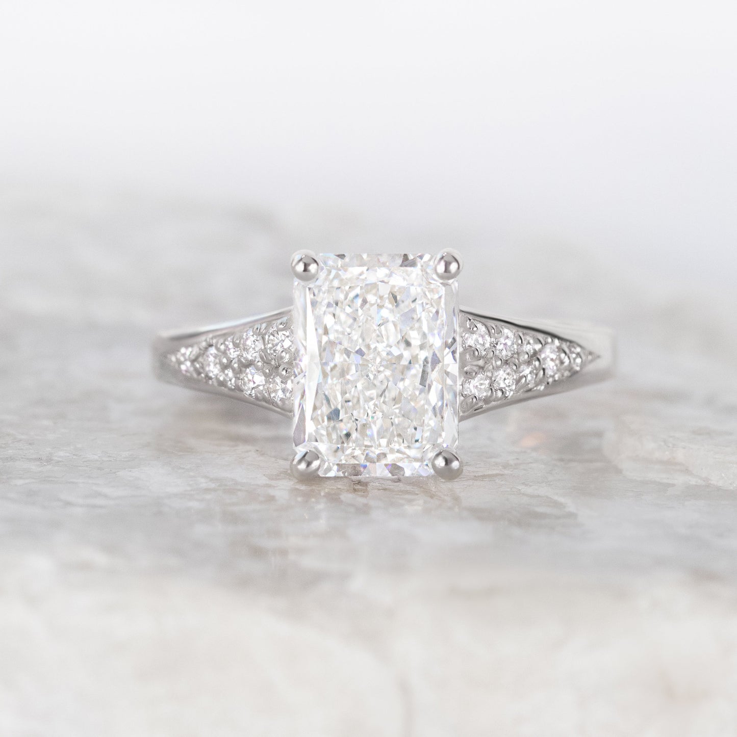 2 CT Round Three Stones Lab Grown Diamond Engagement Ring