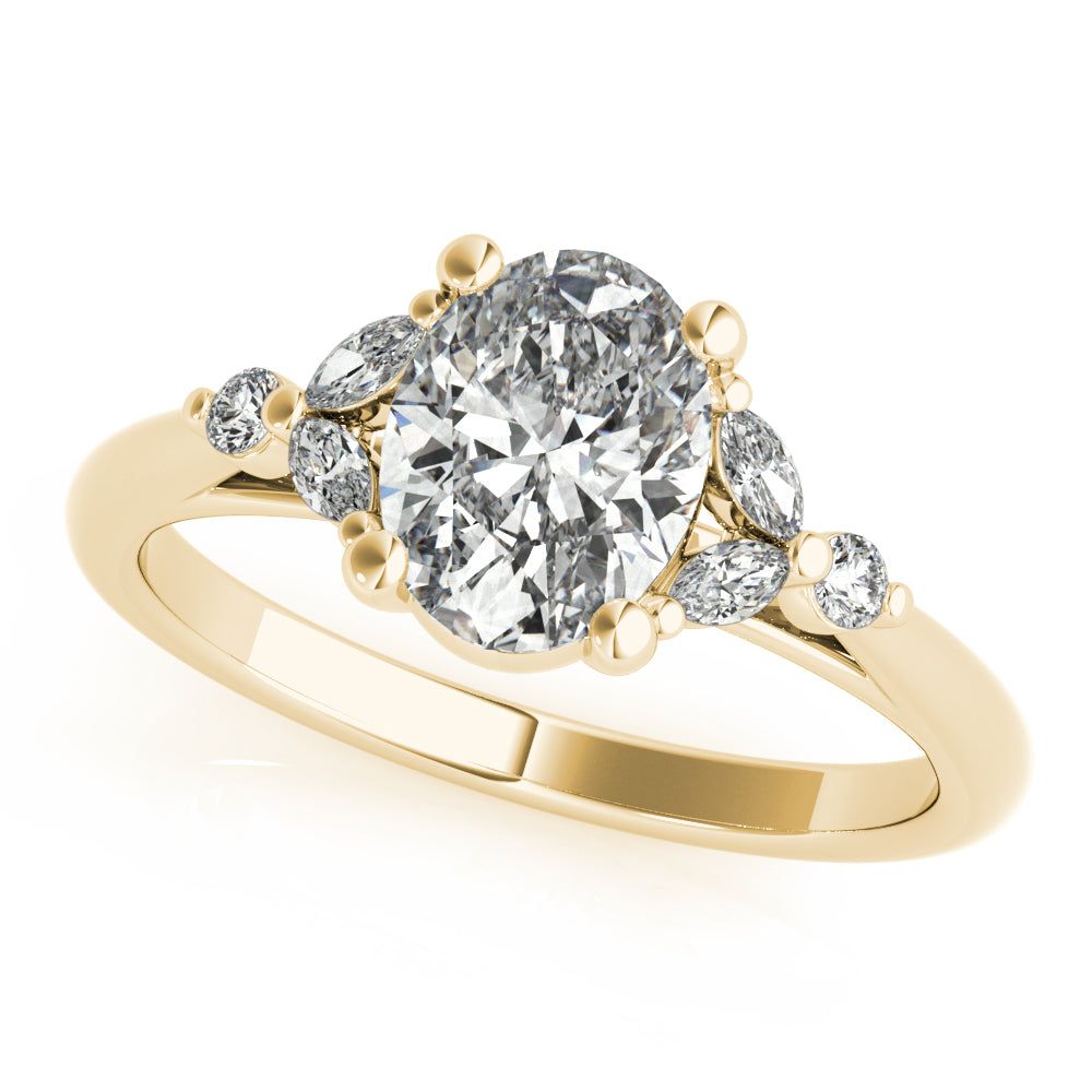 2 CT Round Three Stones Lab Grown Diamond Engagement Ring