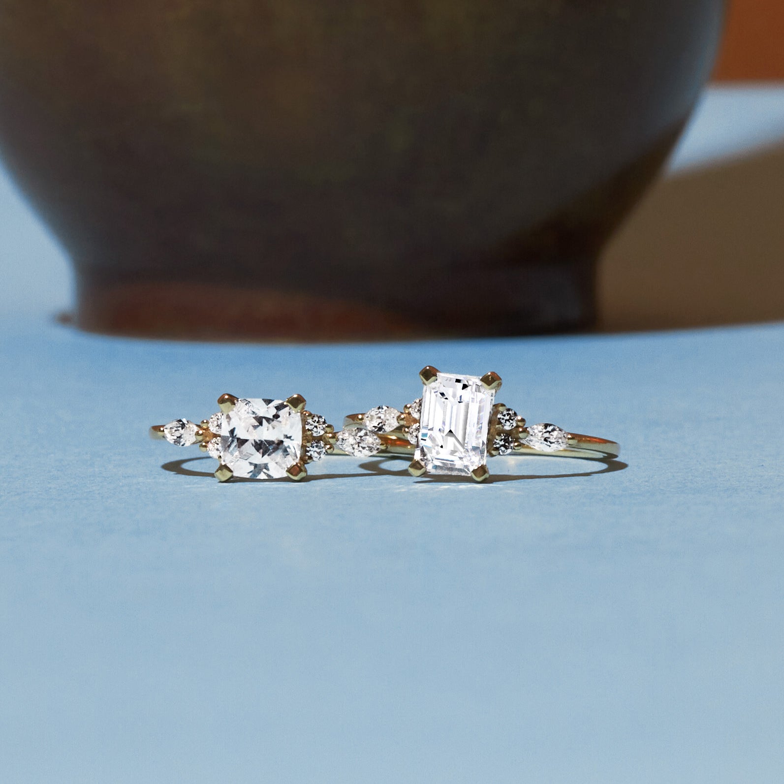 2 CT Round Three Stones Lab Grown Diamond Engagement Ring