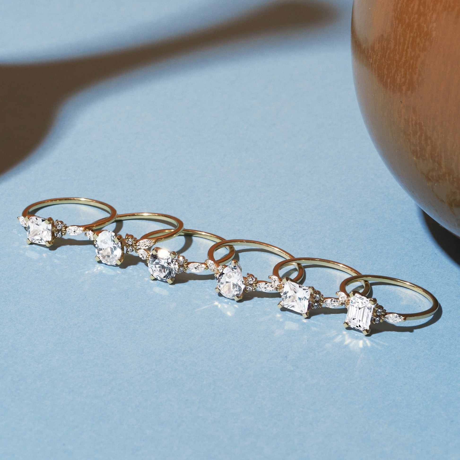 2 CT Round Three Stones Lab Grown Diamond Engagement Ring