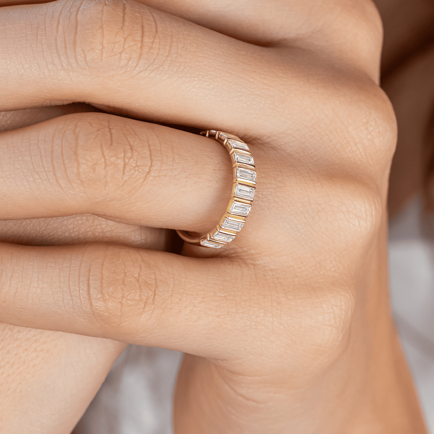 0.37 CT Round Full Eternity Lab Grown Diamond Wedding Band