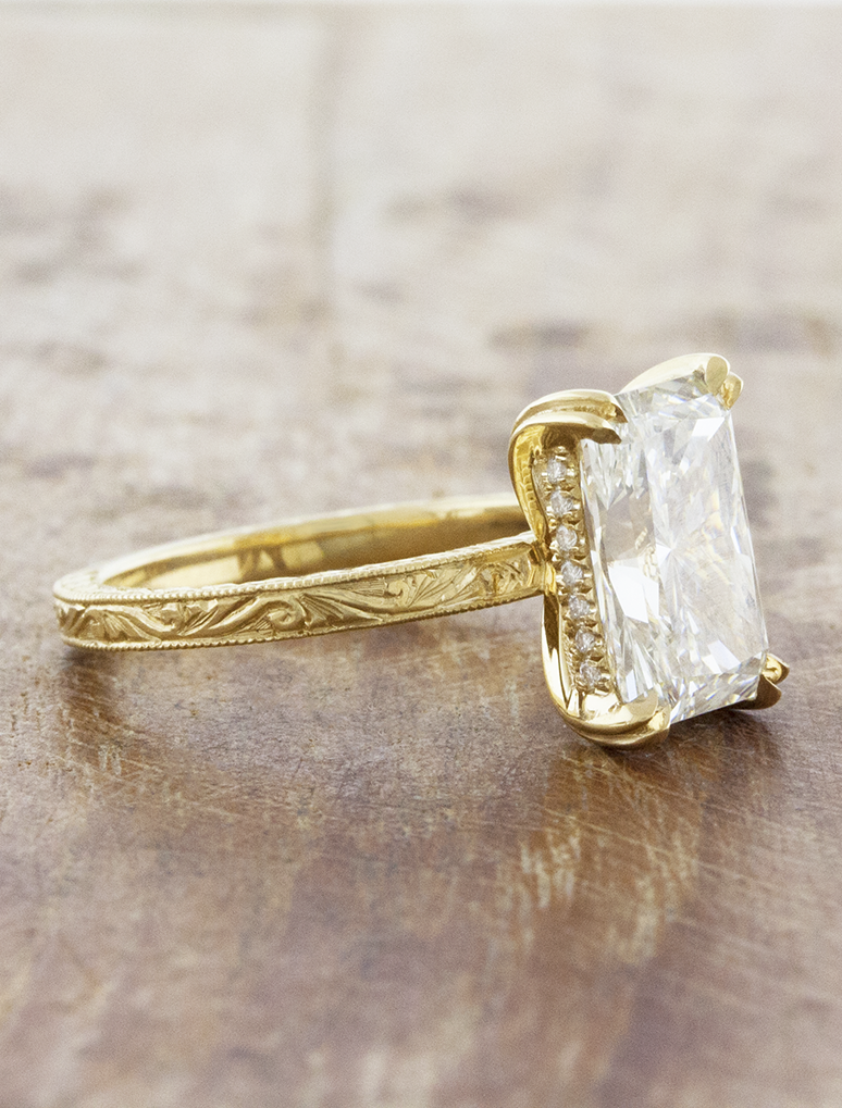 2 CT Round Three Stones Lab Grown Diamond Engagement Ring