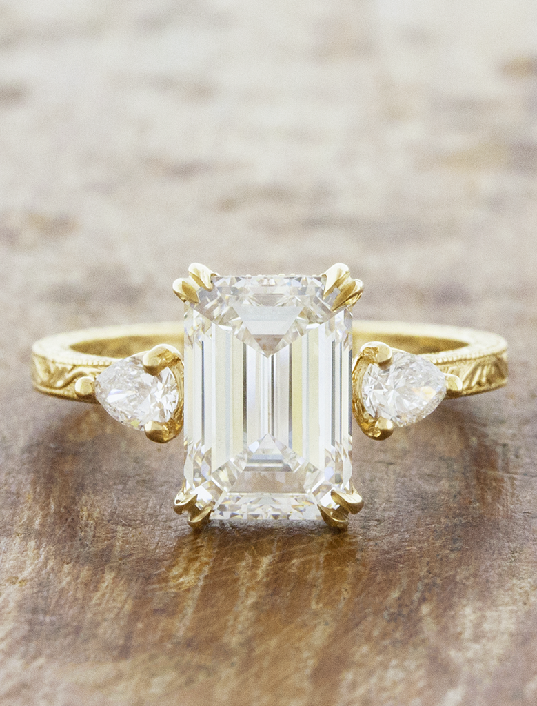 2 CT Round Three Stones Lab Grown Diamond Engagement Ring