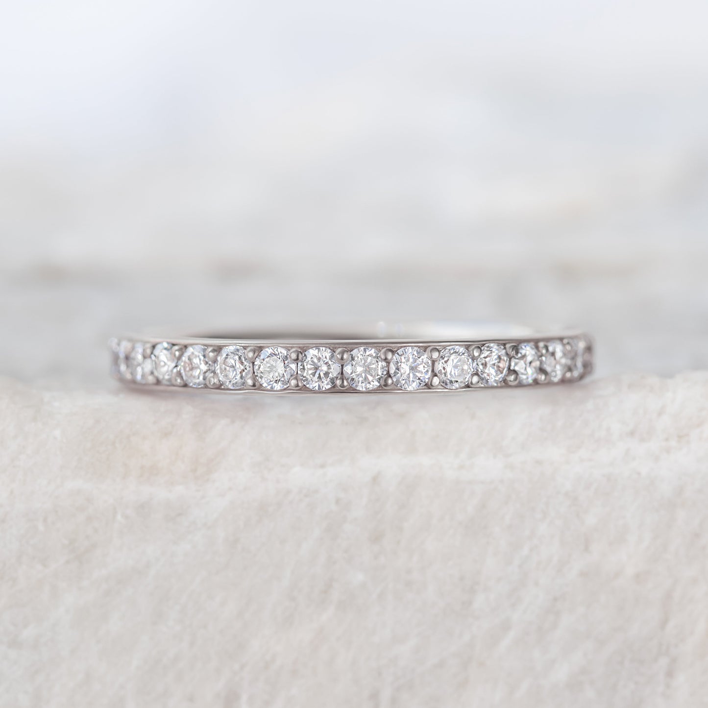 0.37 CT Round Full Eternity Lab Grown Diamond Wedding Band