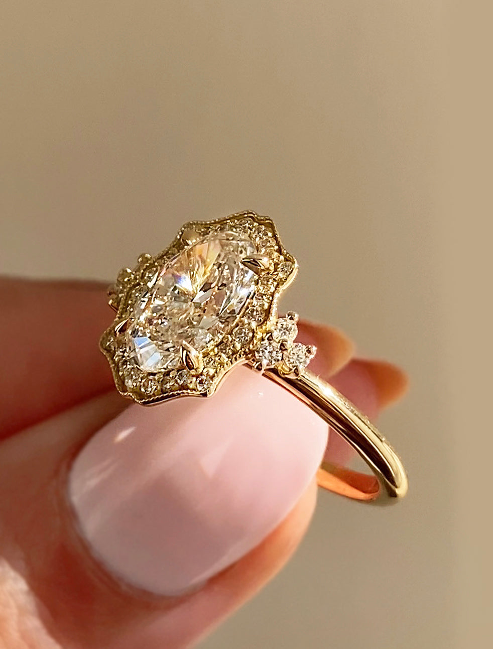 2 CT Round Three Stones Lab Grown Diamond Engagement Ring