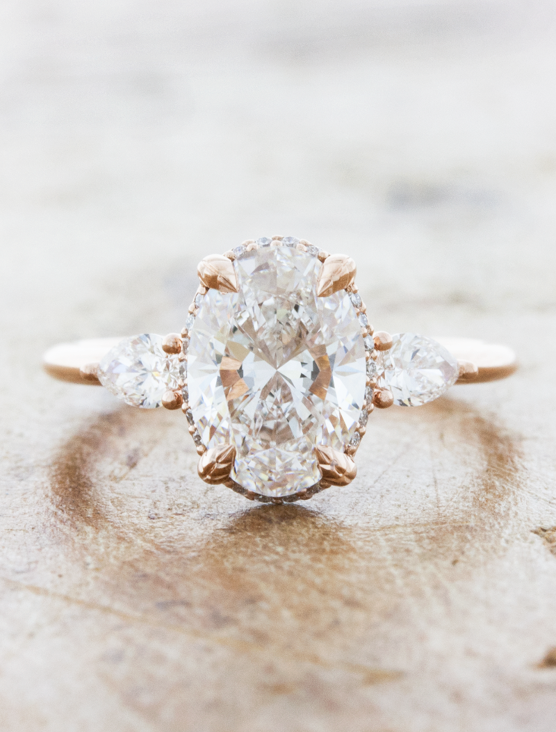 2 CT Round Three Stones Lab Grown Diamond Engagement Ring