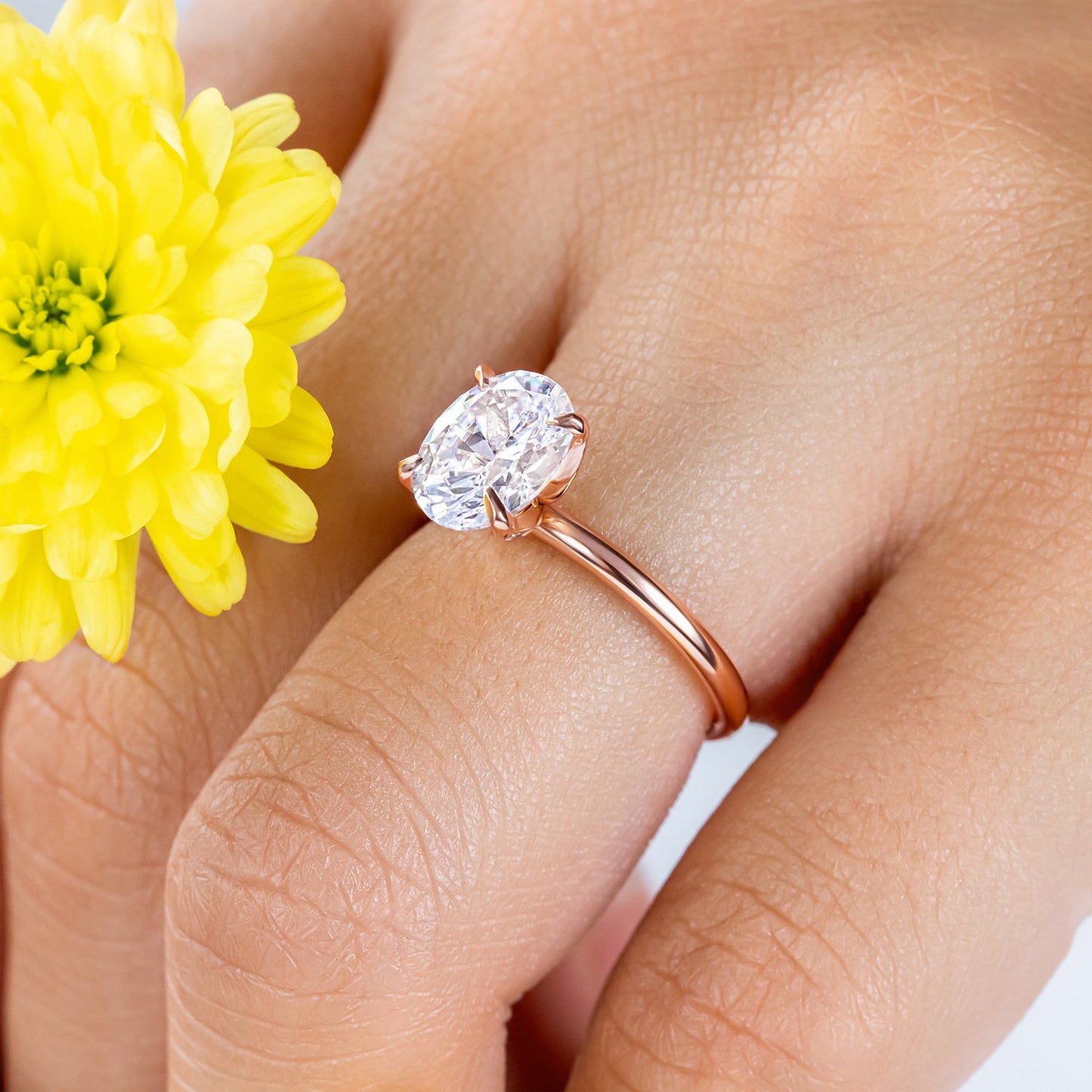 2 CT Round Three Stones Lab Grown Diamond Engagement Ring