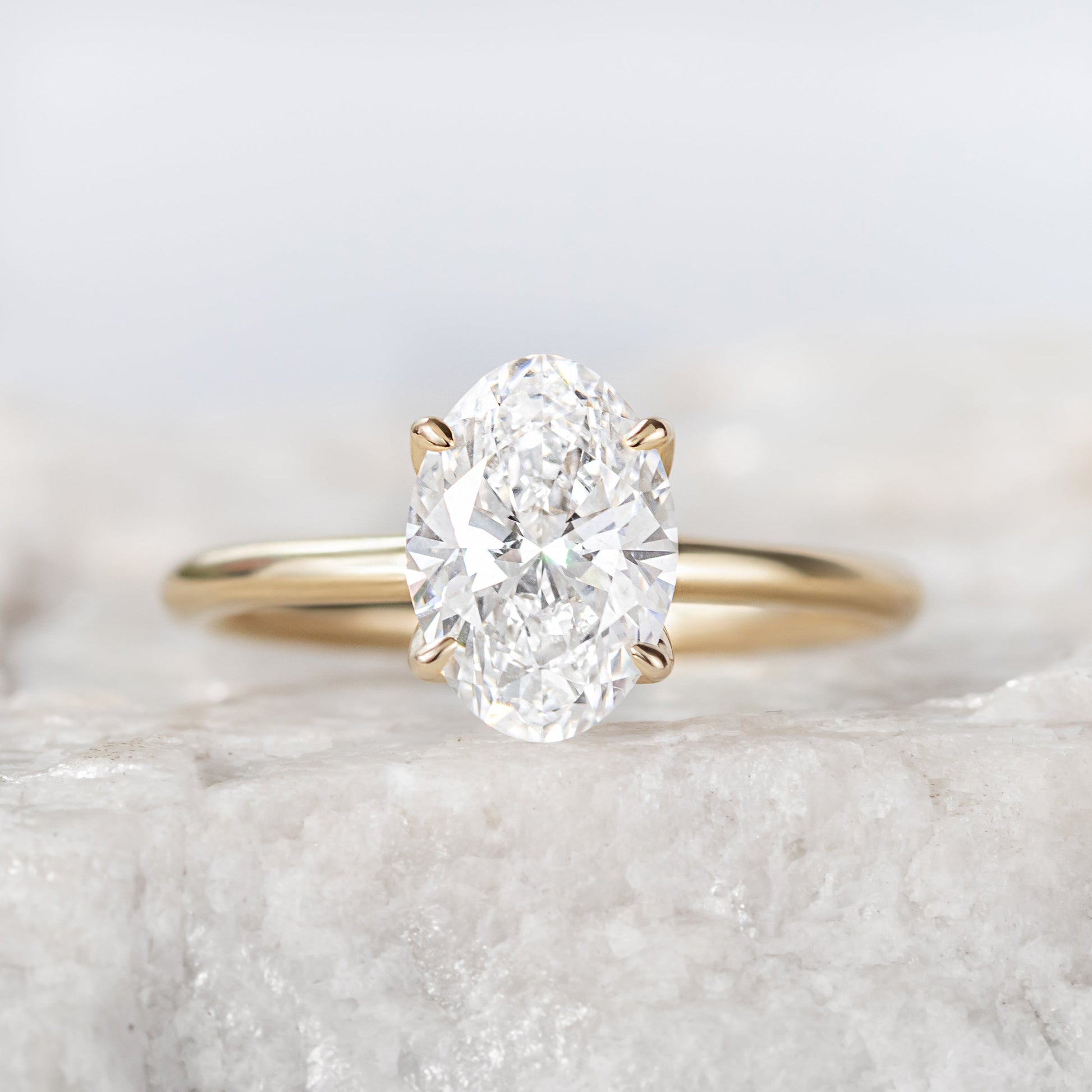 2 CT Round Three Stones Lab Grown Diamond Engagement Ring